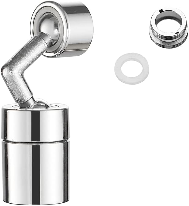 Faucet Aerator,Bathroom Kitchen Sink Faucet Extender Aerator Spray Head Replacement Part,Sink Extension Attachment for Faucet,Water Filter with 720 Rotating Sprayer Swivel Aerator,Brushed Nickel