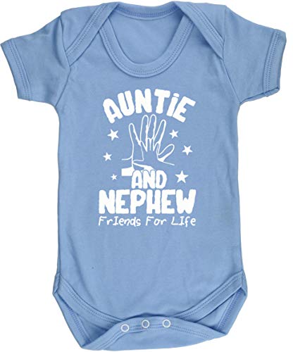 Hippowarehouse Auntie and Nephew Friends for Life Baby Vest Bodysuit (Short Sleeve) Boys Girls
