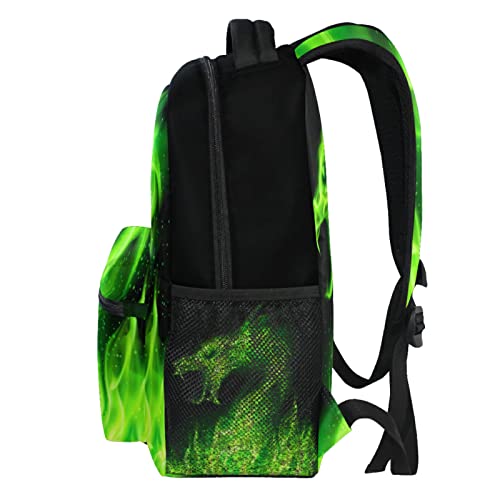 Mochila Fire Dragon Mochila Escolar Dinossauro Verde Mochila Pré-Escolar Bolsa Livro