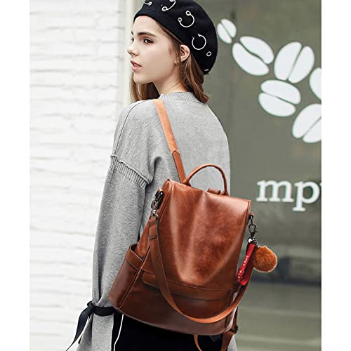 شنطة ظهر للنساء، شنطة يد مضادة للسرقة ومقاومة للماء، شنطة كتف كاجوال للسفر للنساء (اسود)