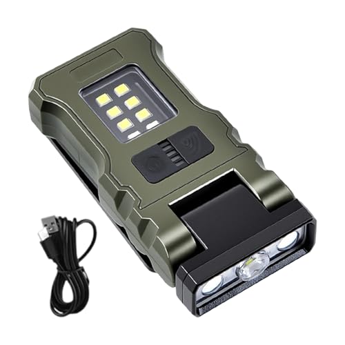 Linterna frontal con clip, LED con clip, lámpara de sombrero impermeable, para acampar al aire libre, correr, pesca, senderismo, construcción, inspección de caminata