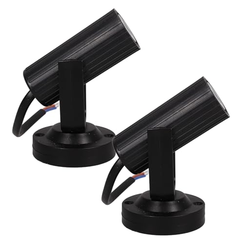 Yardwe 2pcs Lampe de Scène LED Noire à Faisceau Lumineux Angle Réglable Structure Compacte pour Mariage et Divertissement