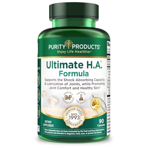 Purity Products Ultimate H.A. Formula - Clinically Studied BioCell Collagen - Dynamic Hyaluronic Acid Support for The Joints and Skin - 90 Count - from Cover