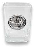Indiana Metal Craft Kentucky Derby Shot Glass with Sculpted Pewter Horse and...