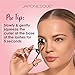 JAPONESQUE Extreme Lash Curler - Scissor Comfort Handle, Deep Curl, Keeps Lashes Curled for 8 Hours, High Arch Design, for Natural or False Lashes, Includes 1 Refill Pad (Gunmetal)