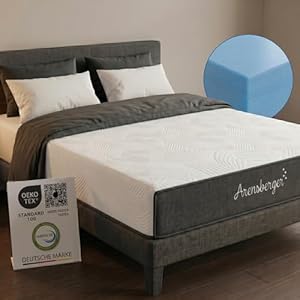 Arensberger Kindermatratze Jugendmatratze, 90x190cm 13cm hoch, Alter 5 bis 16 Jahre, Bezug | punktelastischer Gelschaum | waschbarer & Abnehmbarer Premium Bezug Allergiker freundlich