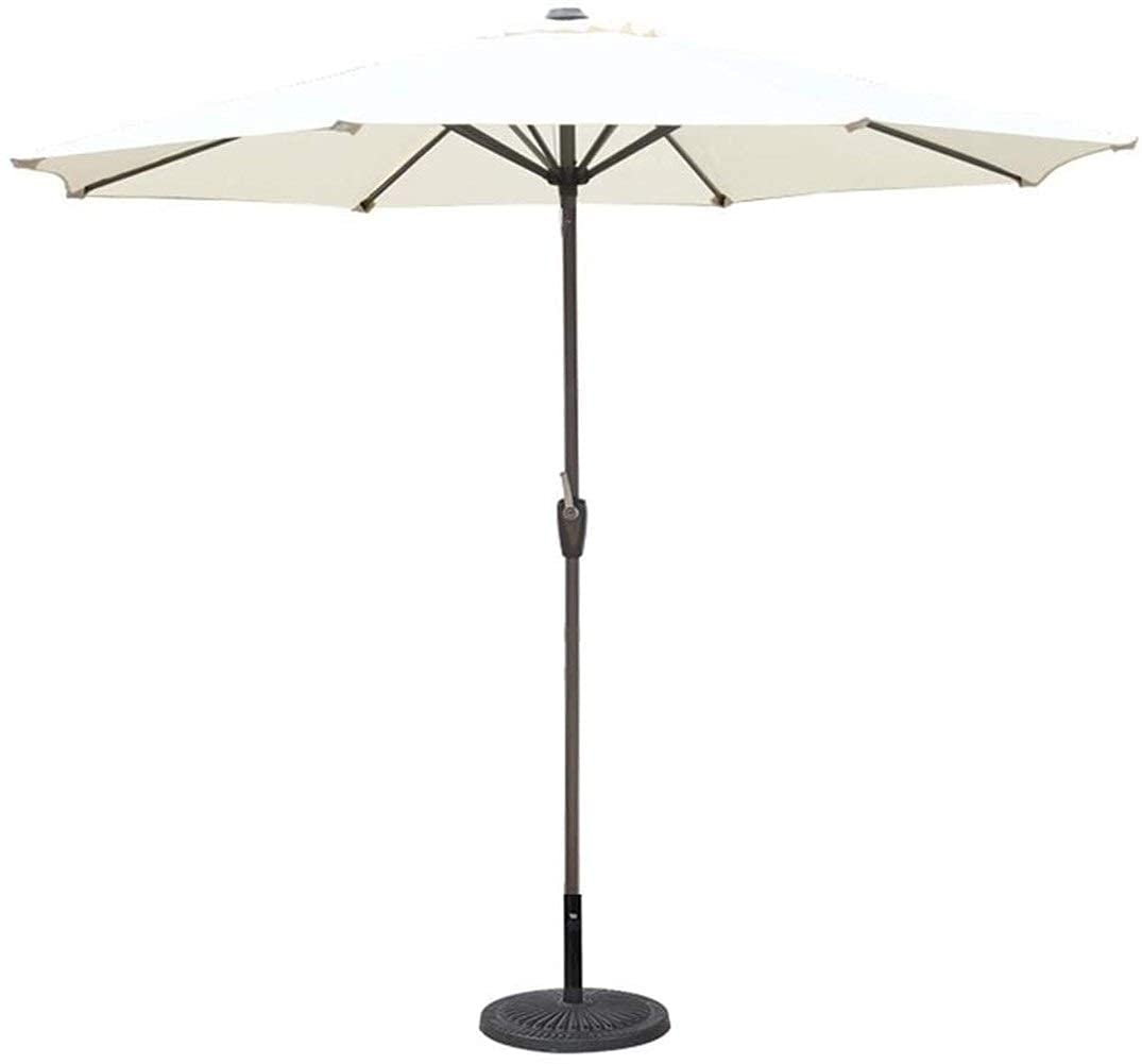 HCZKIUJY Beach Parasol Outdoor Garden Parasols 9Ft Patio Umbrella Outdoor Sun Shade Umbrella, Table Umbrella For Garden Pool Deck Market Umbrella (White 9 Ft/270cm)