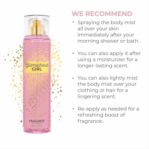 Image of Glamorous Girl Body Mist for Women & Girls - Long Lasting Sweet Floral Fragrance, Daily Wear Body Spray, 236 ml
