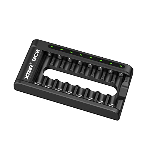 XTAR BC8 Battery Charger for 1.5v Lithium aa Batteries 1.2V Ni-MH AA AAA 1.5v Lithium Rechargeable (BC8 Charger Only)