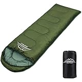 LEEPWEI[2019最新版]寝袋 封筒型 軽量 保温 210T防水シュラフ コンパクト アウトドア キャンプ 登山 車中泊 防災用 丸洗い可能 快適温度-5℃-25℃ 900g 1.4kg 1.8kg 春夏秋冬の使用可能