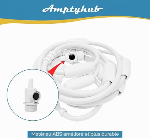 Amptyhub D29 & 9-100-9002 & 6-500-00 Connecteur UWF Compatible avec Polaris Zodiac 380, 280, 180 - Pièce de Rechange pour Nettoyeur de Piscine - Raccord Mural Universel - Pièce d'assemblage – vue 4