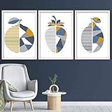 Photo Gallery artze wall art stampe artistiche da parete geometriche, arancioni, fragole, limone, frutta, cucina, set da 3 pezzi, larghezza 40 cm x altezza 50 cm, giallo/blu/grigio Photo Gallery artze wall art stampe artistiche da parete geometriche, arancioni, fragole, limone, frutta, cucina, set da 3 pezzi, larghezza 40 cm x altezza 50 cm, giallo/blu/grigio