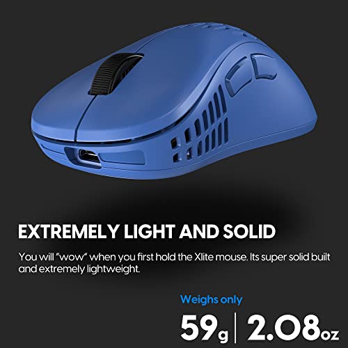 Image of Pulsar Gaming Gears - Xlite V2 Wireless Gaming Mouse, Ultra Lightweight, 2.1 oz (59 g), Ergonomic 2.4 Ghz 1 ms 20000 DPI Optical Sensor PAW3370 Domestic Genuine Product (Medium, Wireless, Blue)