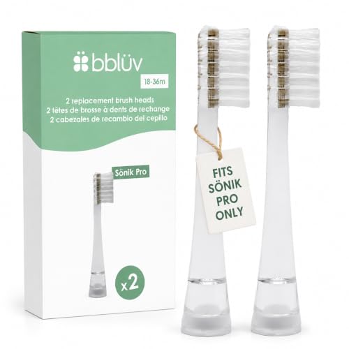 bbluv Sonik Pro �����p�u���V�w�b�h 2�p�b�N 4�i�K���g���u���V�p | �q���I�ȃx�r�[&�c�� �I�[�����P�A | �E���g���\�t�g�� BPA�t���[ �q���p�d�����g�u���V�w�b�h | 18-36����