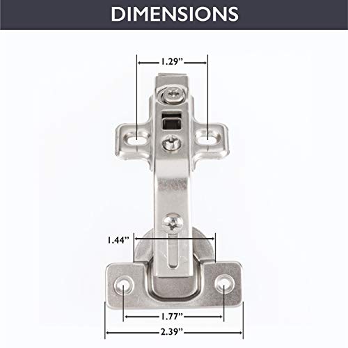 Ilyapa Corner Cabinet Hinges Satin Nickel, 2 Pack - Self Closing 135 Degree Lazy Susan Kitchen Cabinet Door Hinge Hardware #TOP1