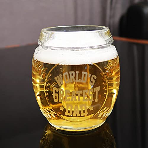 Gifts For Dad, Worlds Greatest Dad Baseball Shape Beer Glass Mug And Watching Baseball Socks #TOP7