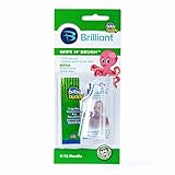 Brilliant Baby Buddy Wipe N Brush Silicone Toothbrush and Dental Wipe Assistant, Clear,1 Count, 00586C