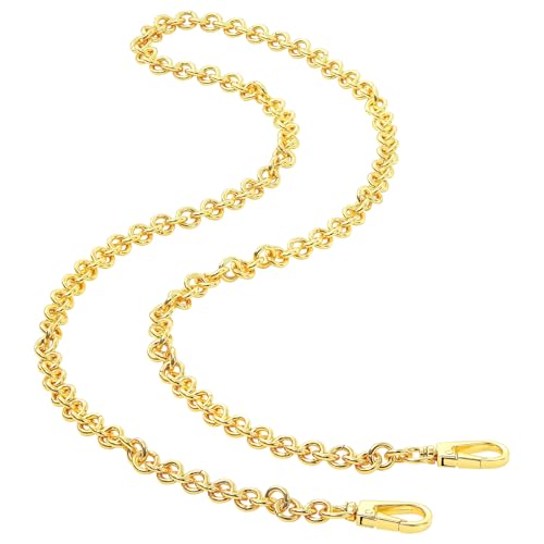 Image of jiesinlov Purse Chain Strap CrossBody Handbag Gold Chains Shoulder Bag Strap Replacement,with Metal Buckles (D 35.4in)