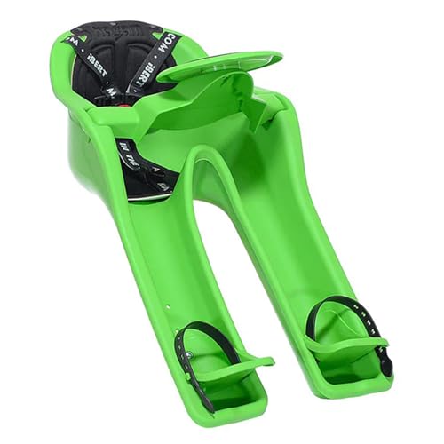 iBert Front Mounted Child Seat with Patented Mounting for Easy and Secure Installation - Child’s Bike Seat with 3-Point Safety Harness and Adjustable Foot Cups - Durable Plastic Shell, Green by iBert - Used condition - US$36.63