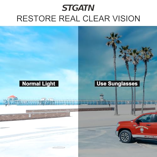 STGATN Square Sunglasses for Men Chunky Rectangle Sun Glasses Black Shades UV400 Protection4