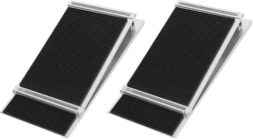 Rampa regolabile per sedia a rotelle in lega di alluminio con base antiscivolo per un facile ingresso e mobilità alla porta