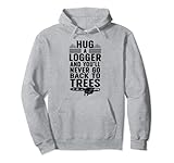 Perfekte Logging-Idee für einen stolzen Holzfäller, der Bäume abschneidet.