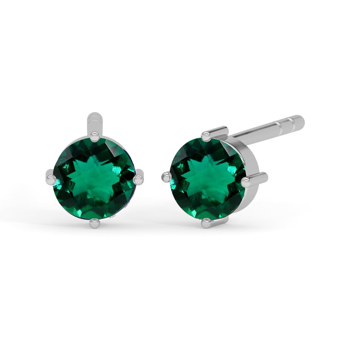 CLARA 925 Sterling Silver Dark Green Studs Earrings Gift for Kids Girls (B0C9MW53KB) Amazon Price History, Amazon Price Tracker