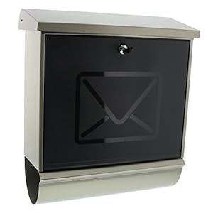 Burg-Wächter 3713 Ni, Letter Set van roestvrijstalen brievenbussen met krantenbox, gesatineerde kunststof deur, A4…