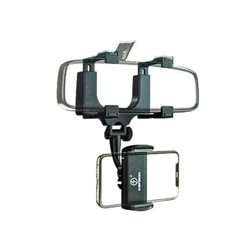 Suporte Veicular Universal para Celular, Fixação no Retrovisor, Rotação 360°, Para Telas 3-6 Polegad