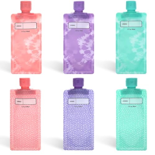 Giantree 6 Stück Nachfüllbare Leere Quetschbeutel, Clamshell...