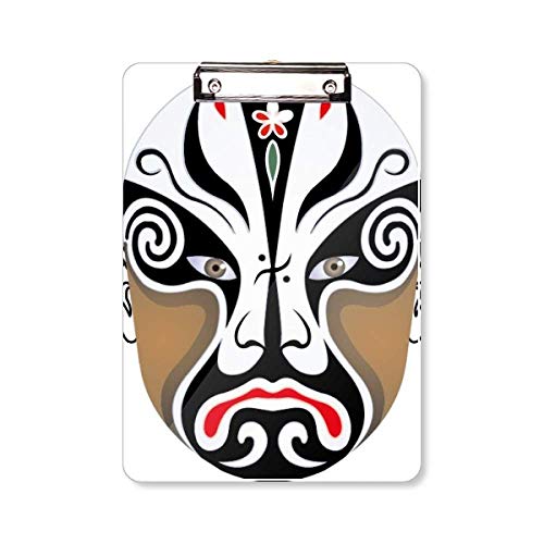 Porte-bloc A4 motif masque opéra de Pékin pour écrire debout facilement