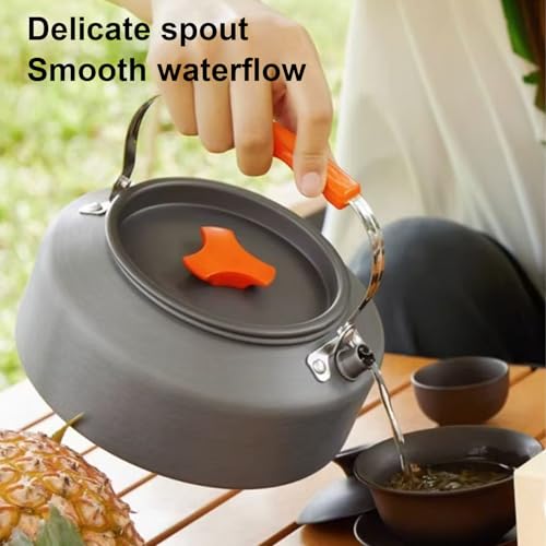Popote de camping alu avec casserole poêle et bouilloire - 4