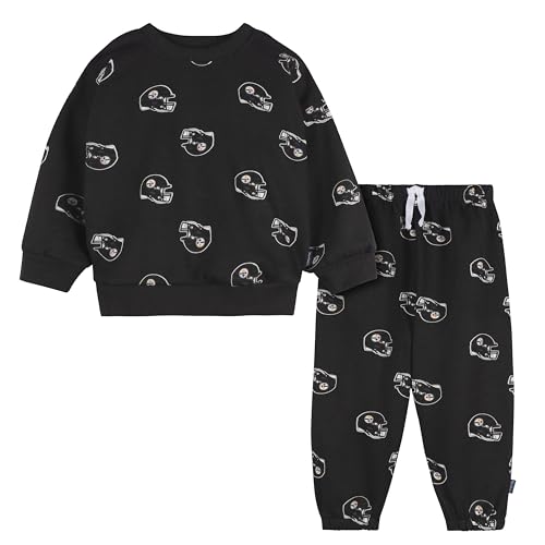 Gerber Unisex Baby NFL Team Sweatshirt and Pants Set, Steelers, 5T