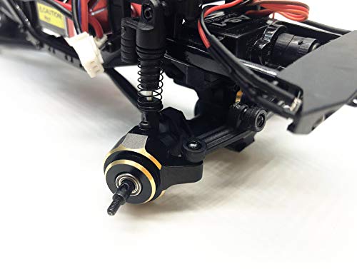 Treal Axial SCX24 Brass Front Steering Knuckles Black - Thumbnail 3