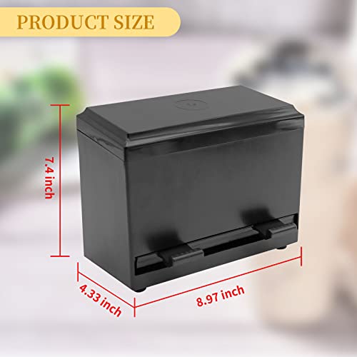 Reusable Plastic Light Lid Straw Bulk Dispenser Pen Straws Holder Drinking Container Cafe Pencil Push-Type Pipette Milk Push- Shop Tea Countertop Case Unwrapped Bar, Black #TOP1