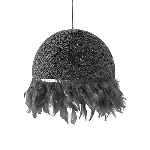 Lampe pendante de plumes blanc chic pour une déco de chambre bohème et cocooning - 3