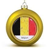 Adorno de bola de Navidad de Bélgica, bandera de país de Bélgica, colgante de árbol de Navidad, decoración de vacaciones de temporada para el hogar, casa de campo, decoración de Navidad