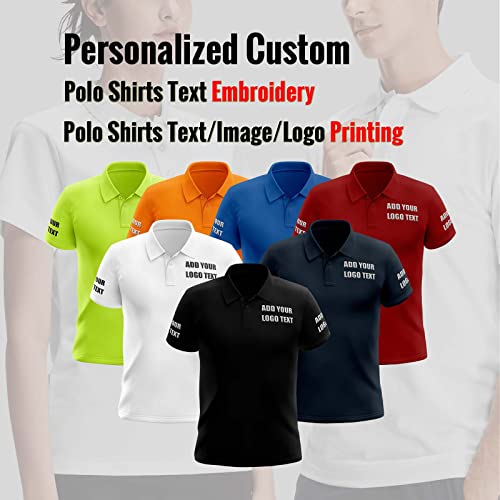 Custom Polo Shirts for Men Women Personalized Design Your Own Text Logo Name Embroidered Dry Fit Golf Shirt4
