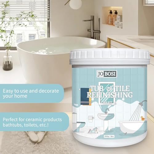Waterbased Tile Paint and Tile Refinishing Kit 8.0 Fl Oz (Black) Tub and Tile Refinishing Kit Bathtub Sink Countertop DIY Paint Kit for Bathroom Kitchen - Thumbnail 5