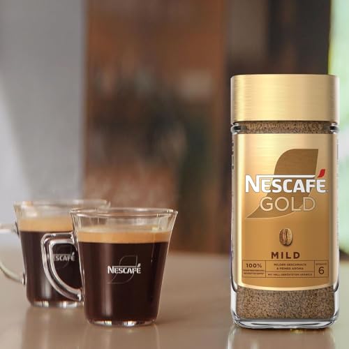 Image of Nescafe Gold Mild, Soluble Bean Coffee, Instant Coffee Selected Coffee Beans, Containing Caffeine, Pack of 1 (1 x 200g)