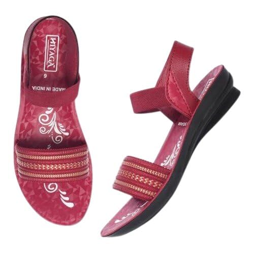 VAMIKAENTERPRISES2025 Printed Casual Sandals with Backstrap for Women and Girls Slip On Comfort Pair-image-37