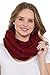 BASICO Women Burgundy Infinity Scarf Chunky Knitted Neck Warmer | Winter Crocket Knit Scarf for Women