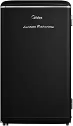 Frigobar Retrô 93 litros Preto Inverter Bivolt Midea