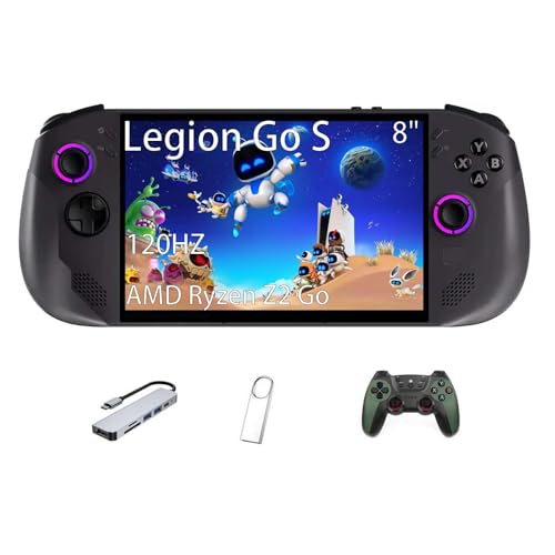 Lenovo Legion Go S Handheld Gaming Console, 16GB RAM 1TB SSD, Steam OS, AMD Ryzen Z2 Go, 8" 120Hz IPS LCD Touch Screen, with GSF Kit