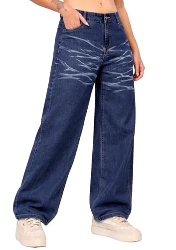 Image of London Hills Women's Relaxed Fit High Rise Jeans || Woman Jean's || Women Baggy Jeans || Jean's for Womens || Loose Jean for Women's || Oversized Woman baggys