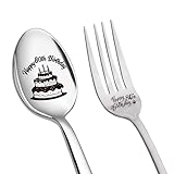Application de cadeaux d'anniversaire de 80 ans pour femme de 80 ans : L'ensemble fourchette et cuillère d'anniversaire est adapté comme cuillère à café, cuillère à thé, cuillère à soupe, cuillère à dessert, fourchette à dessert, fourchette à salade, fourchette à steak, fourchette à gâteau, fourchette à dîner et ainsi de suite, cadeau d'anniversaire pour papa grand-père pour homme de 80 ans, cadeau d'anniversaire pour maman et grand-mère pour femme de 80 ans