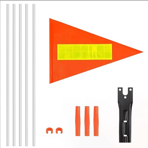 Yuannee Fahrradfahne für Kinder,Fahrradwimpel Verstellbare Warnschild Fahrrad Wimpel Sicherheitswimpel Kinderfahrrad Verstellbare Kinderfahrradfahne Street Buddy Fahne(Rot Gelb)