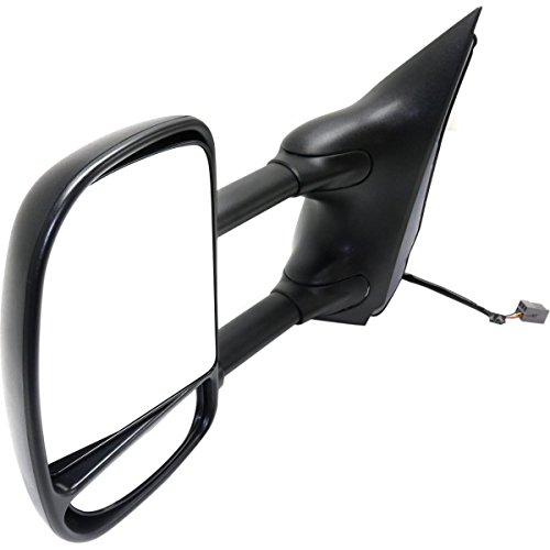 FITRITE AUTO PARTS New Left Driver Side Power Door Mirror For 2002-2008 Ford Econoline Van, Manual Folding, Non-Heated, Towing, Without Puddle Light, Textured FO1320237 7C2Z17683CA - Thumbnail 2