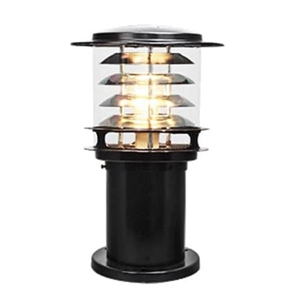 GTHTUHFD Modern Simple Post Lamp, Outdoor Pillar Lighting, Waterproof Street Light For Garden Patio Driveway Pathway,Black-Height:11.8inch/30cm
