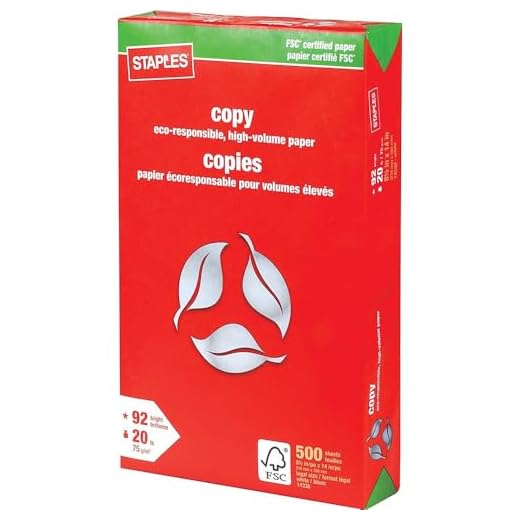 Staples FSC-Certified Copy Paper - 20 lb. - 8.5" x 14" - White - 500 Sheets